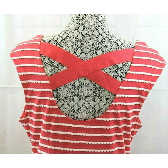 GUESS Los Angeles Dress Estera Scalloped Sleeveless NWT Womens Size 12 - Picture 4 of 5